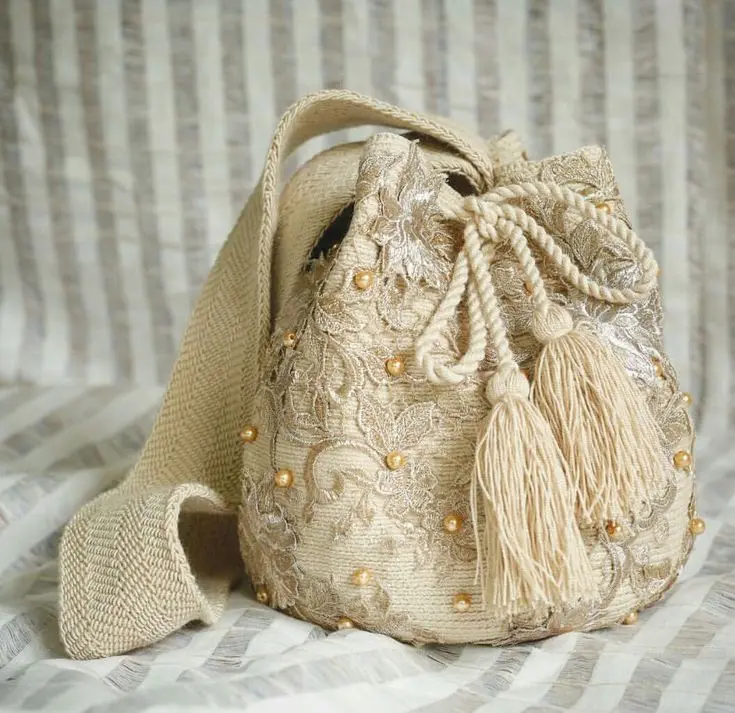 mochilas tejidas de moda - Cómo se llama el hilo para mochilas