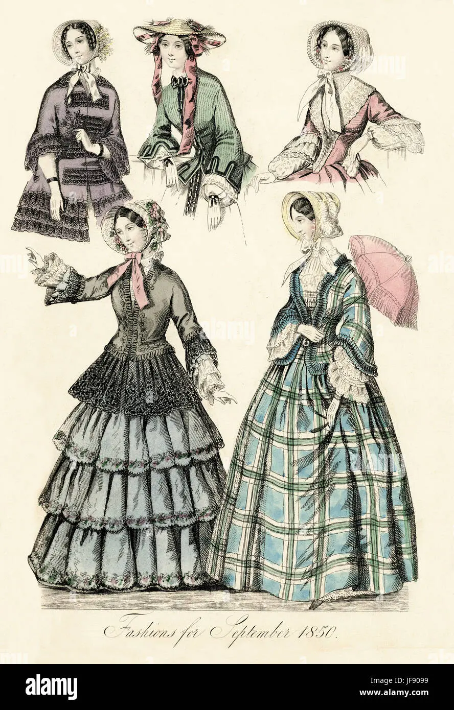 moda en 1850 - Cómo se vestía la gente en 1840