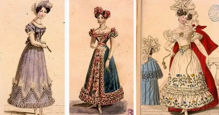 moda femenina 1820 - Cómo se vestian las mujeres de clase alta en 1810