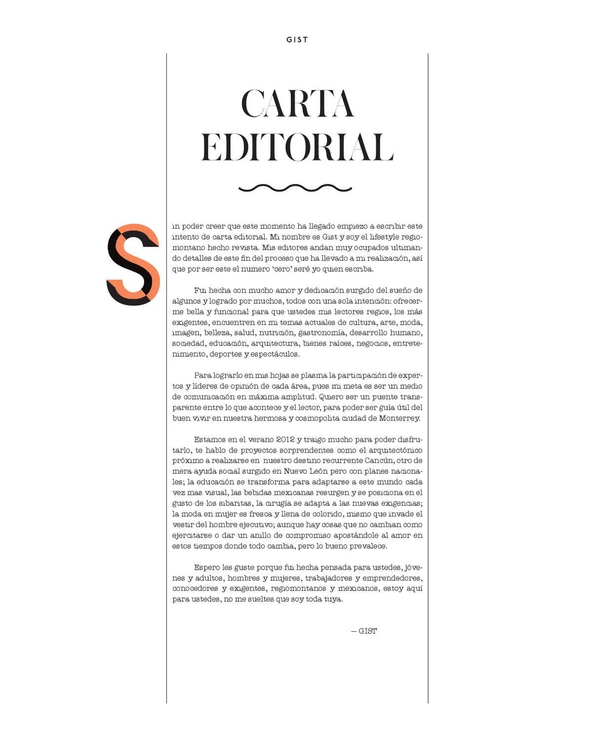 carta editorial de una revista de moda - Qué es una carta editorial ejemplos