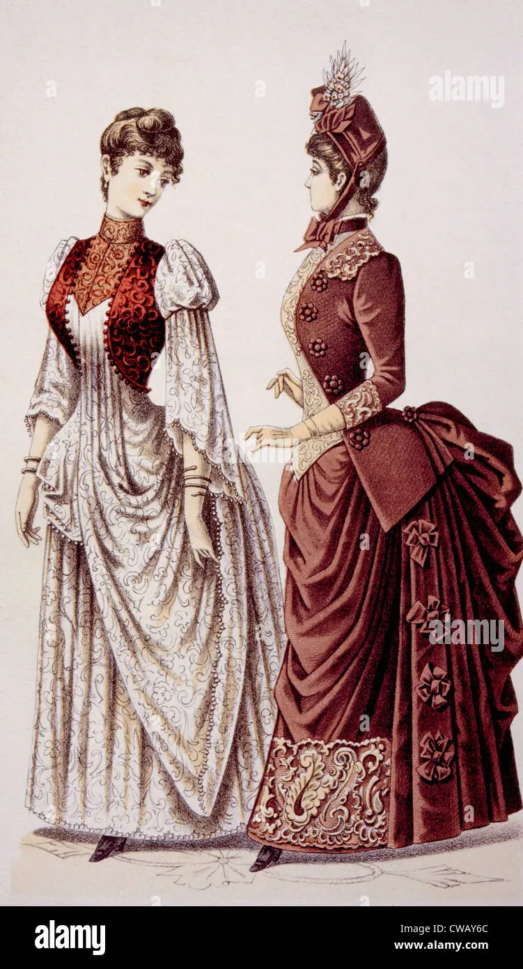 moda de 1880 - Qué telas se usaban en 1890